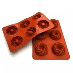 قالب سیلیکونی پیچ شیفون دار 6 خانه